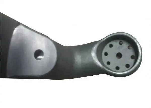 How does wall thickness affect the strength of low pressure robot arm?